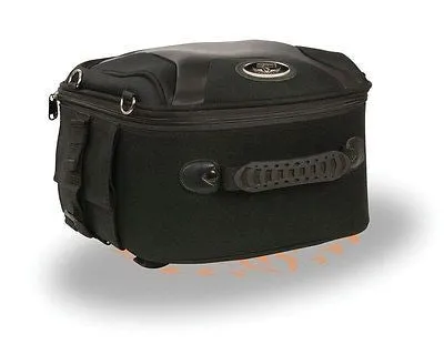 MOTORCYCLE LARGE SPORTY STYLE PVC SISSY BAR BACK BAG WITH GUN POCKET INSIDE