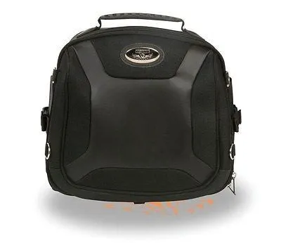 MOTORCYCLE LARGE SPORTY STYLE PVC SISSY BAR BACK BAG WITH GUN POCKET INSIDE