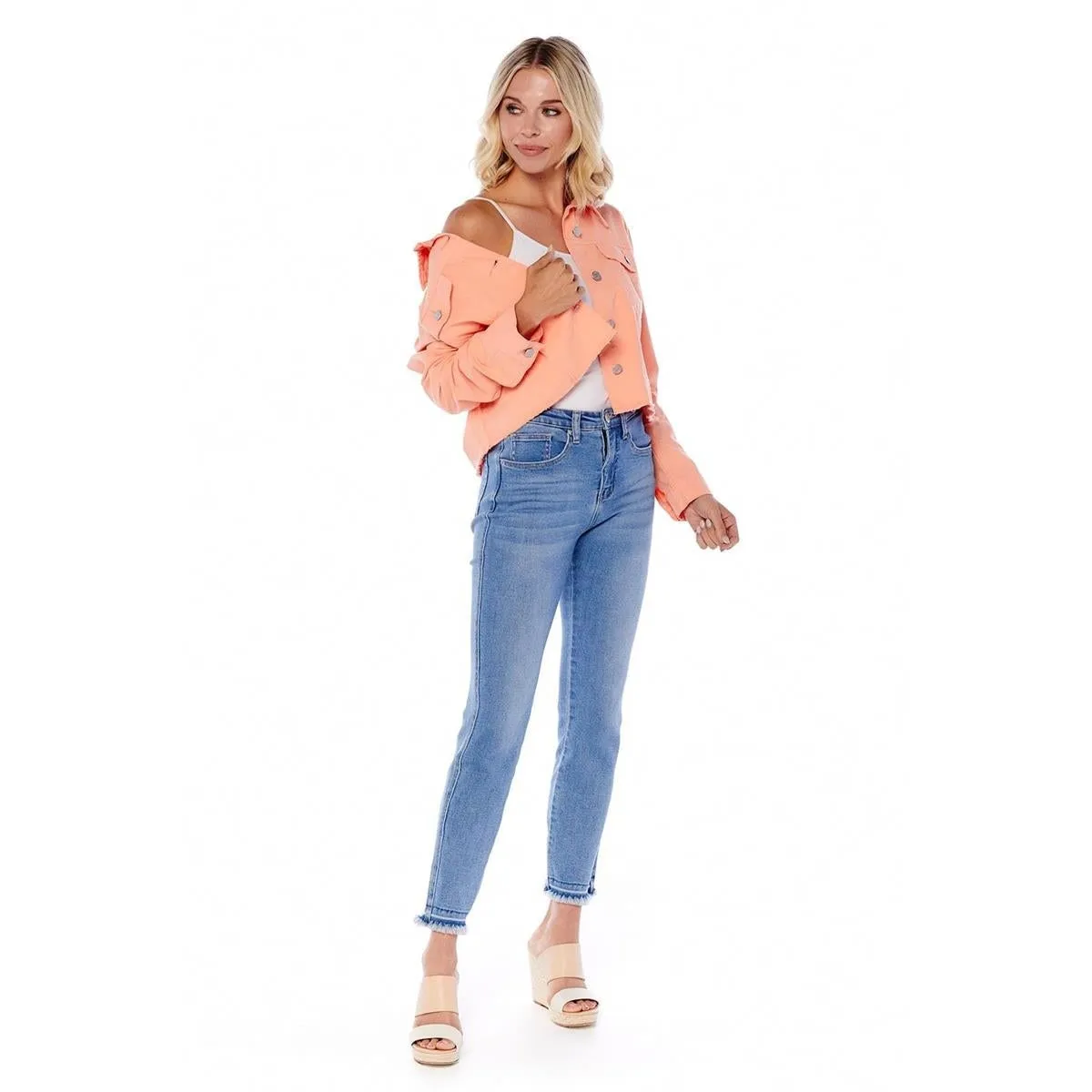 Mud Pie Peach Preston Jacket