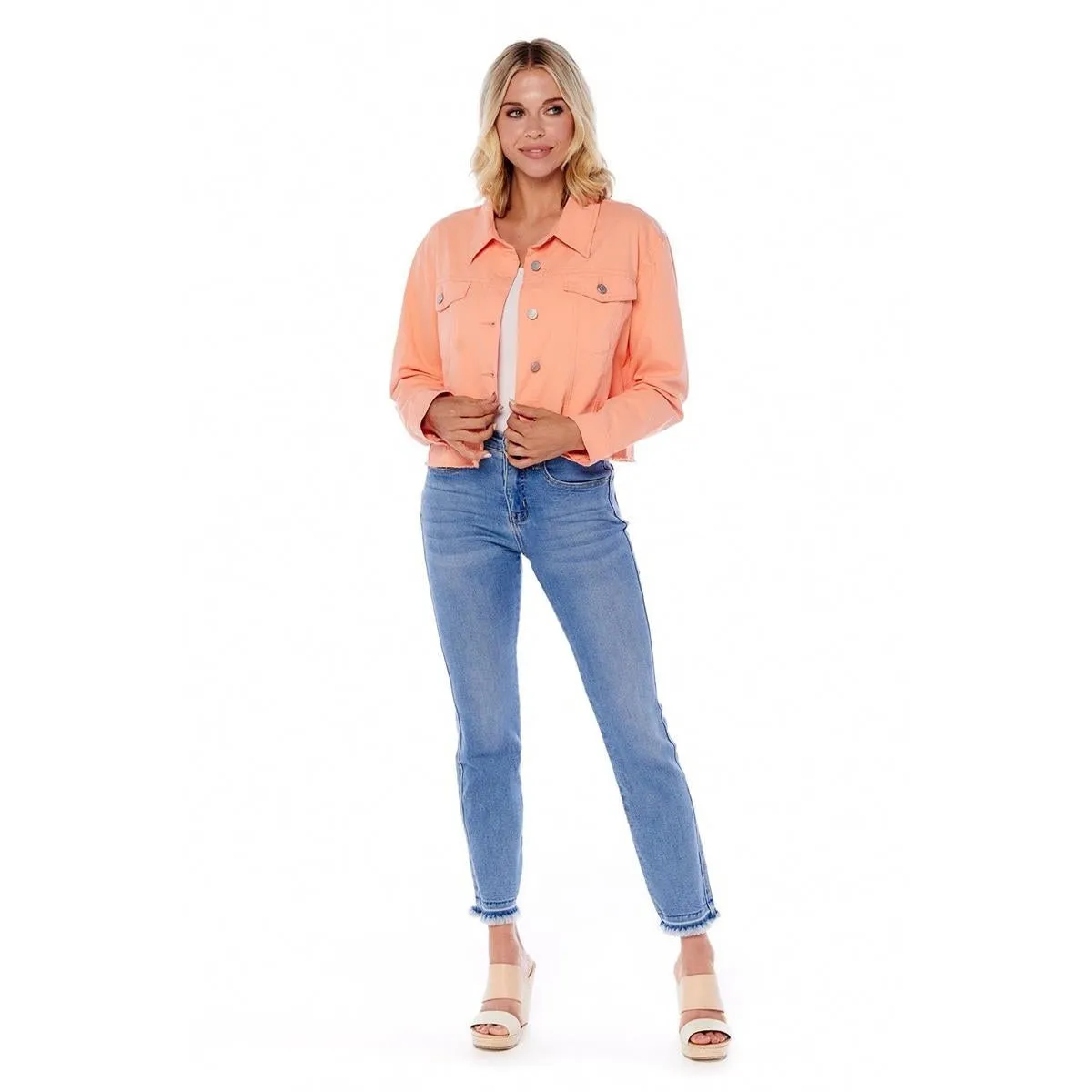 Mud Pie Peach Preston Jacket