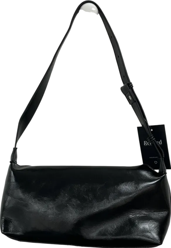 NA-KD Black Overlapping Closure Handbag One Size