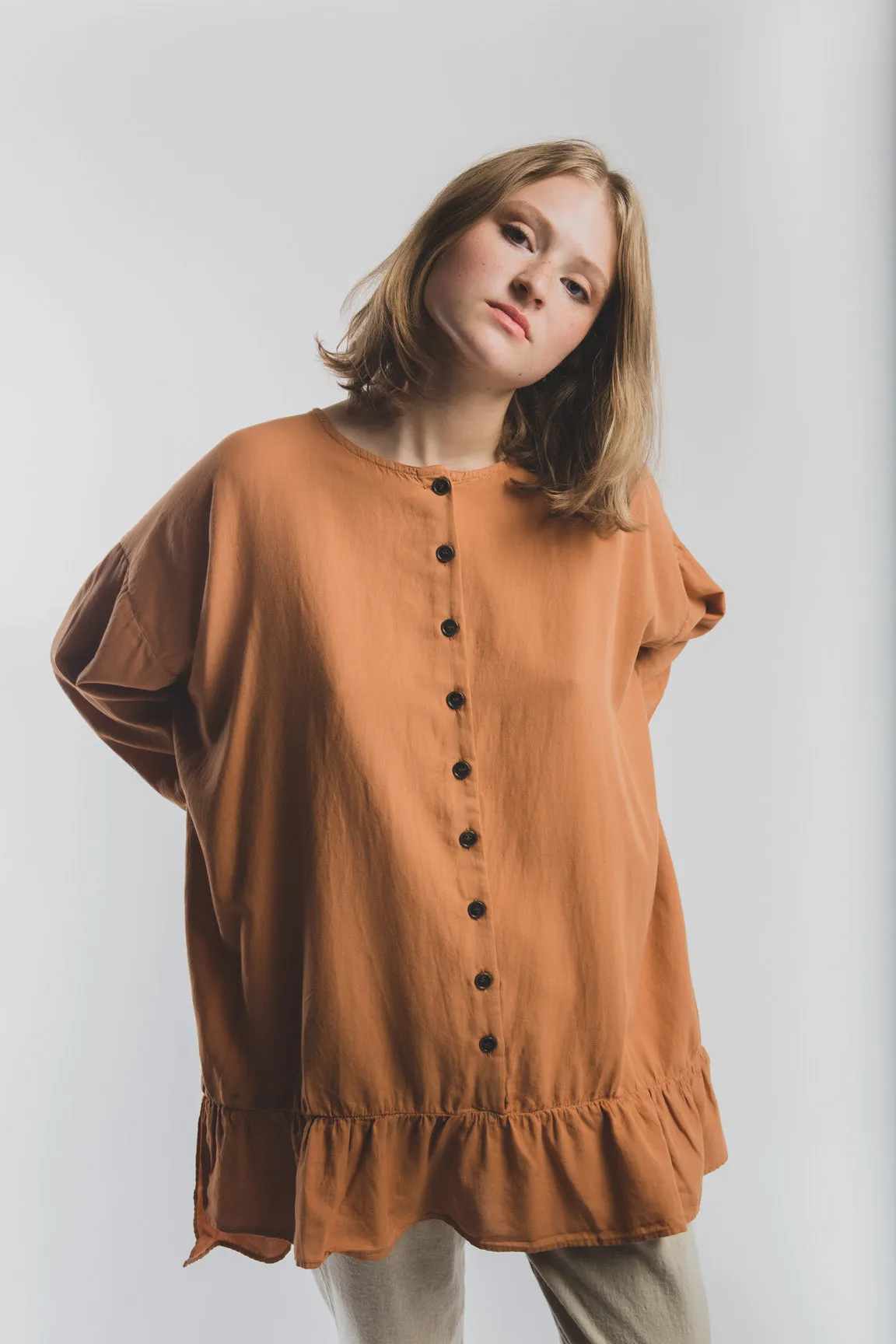 Nathalie shirt in tangerine