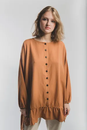 Nathalie shirt in tangerine