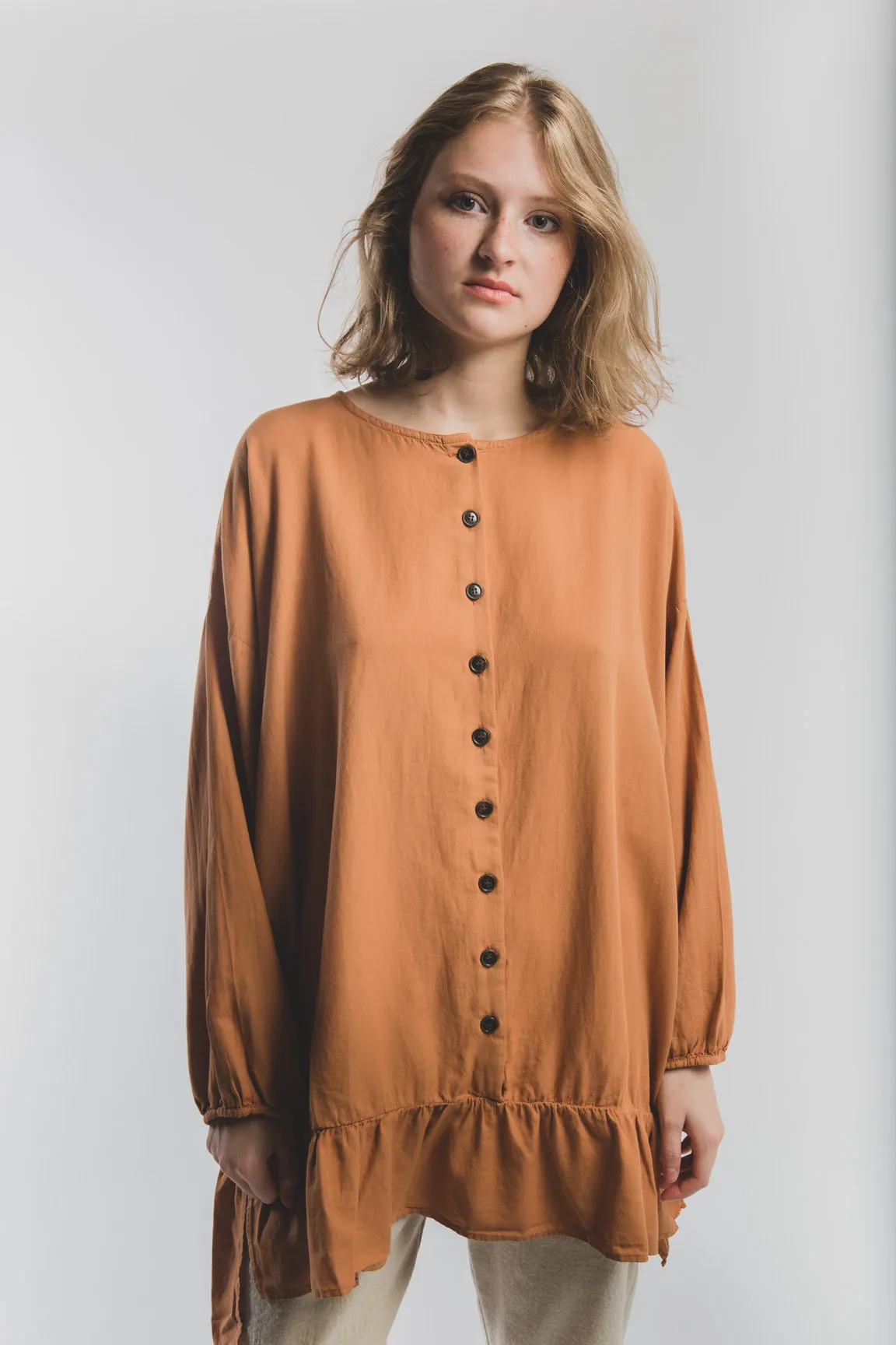 Nathalie shirt in tangerine