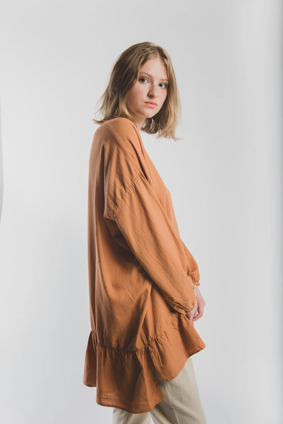 Nathalie shirt in tangerine