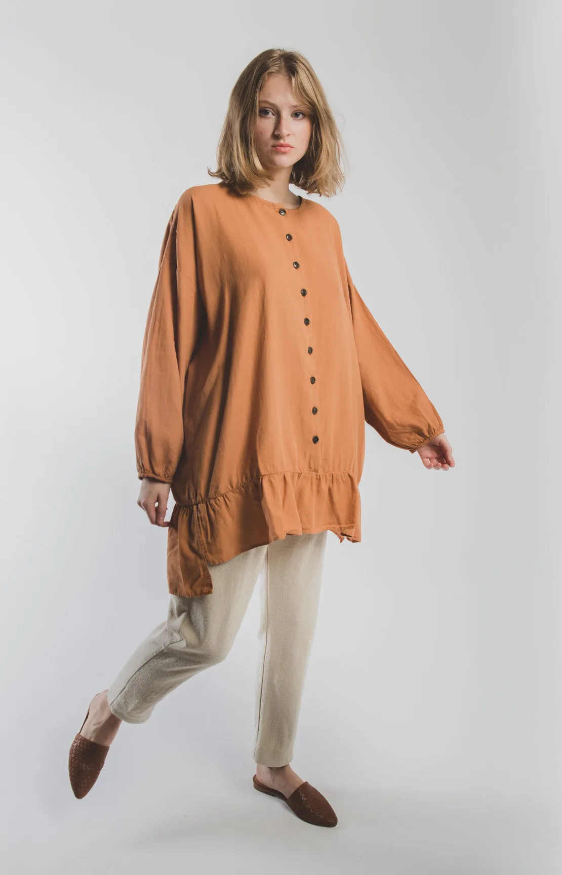 Nathalie shirt in tangerine