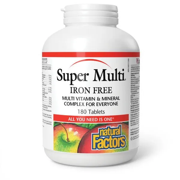Natural Factors Super Multi Iron Free Tablets