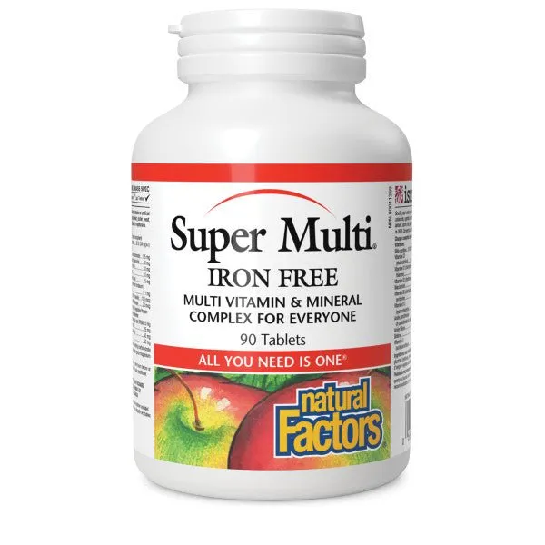 Natural Factors Super Multi Iron Free Tablets