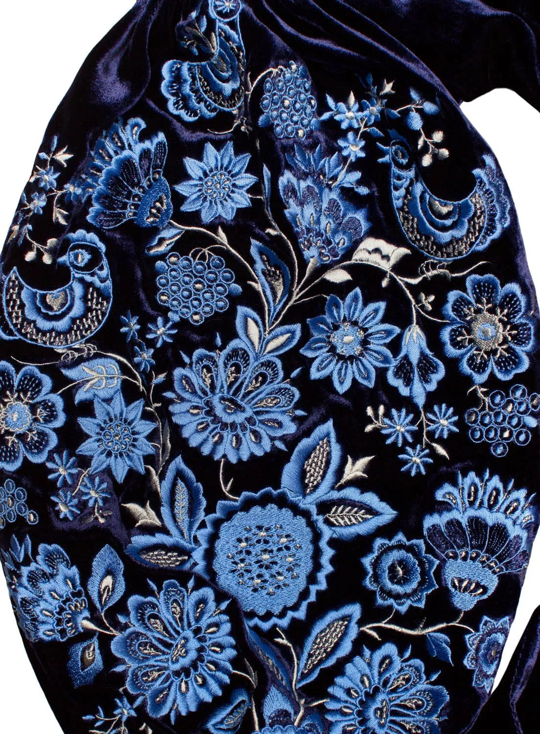 Navy blue Kaftan with embroidery