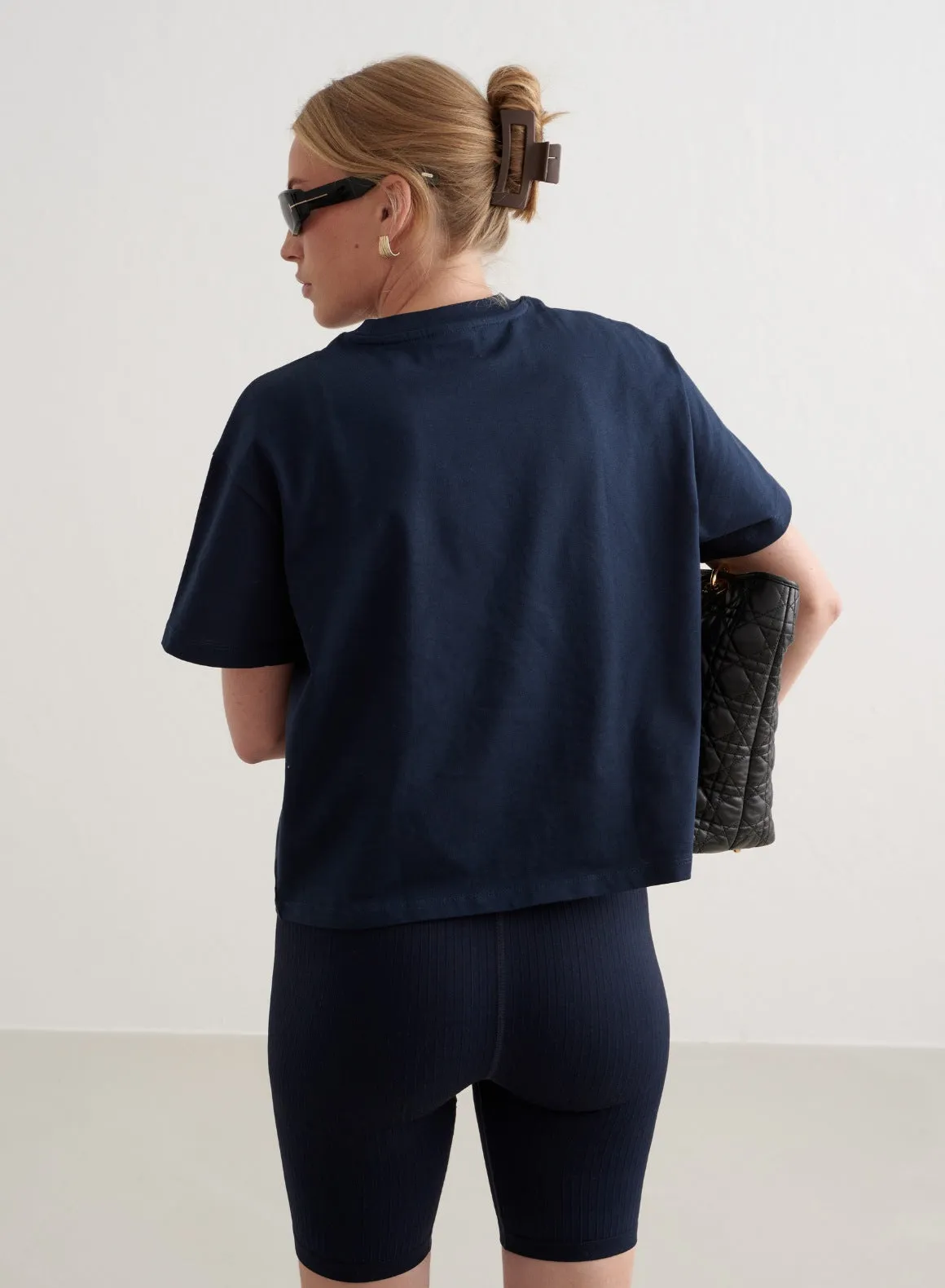 Navy Heritage Boxy T-shirt