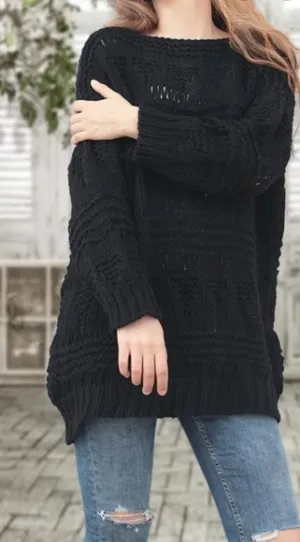 Neiman Marcus exclusive hand knit long sweater M L