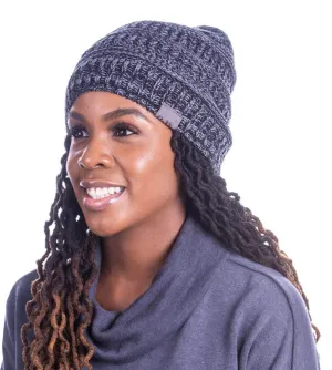 New Beautifully Warm Slouchy Beanie! Satin Lined, Charcoal, One Size! B.W. Logo, Great Quality! Retails $46 