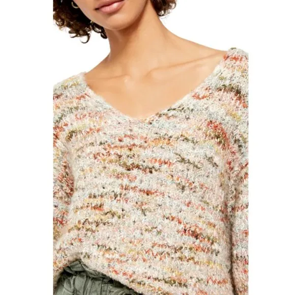 NEW Free People Highland Slouchy V-Neck Sweater