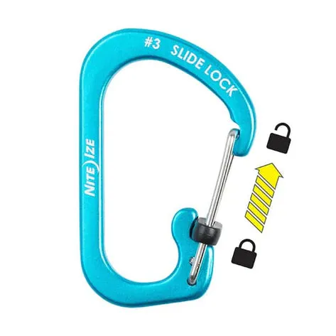 Nite Ize - Slidelock Carabiner Aluminum #3 Blue