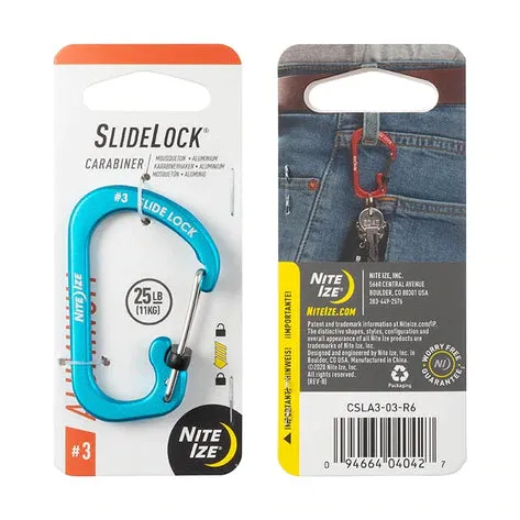 Nite Ize - Slidelock Carabiner Aluminum #3 Blue