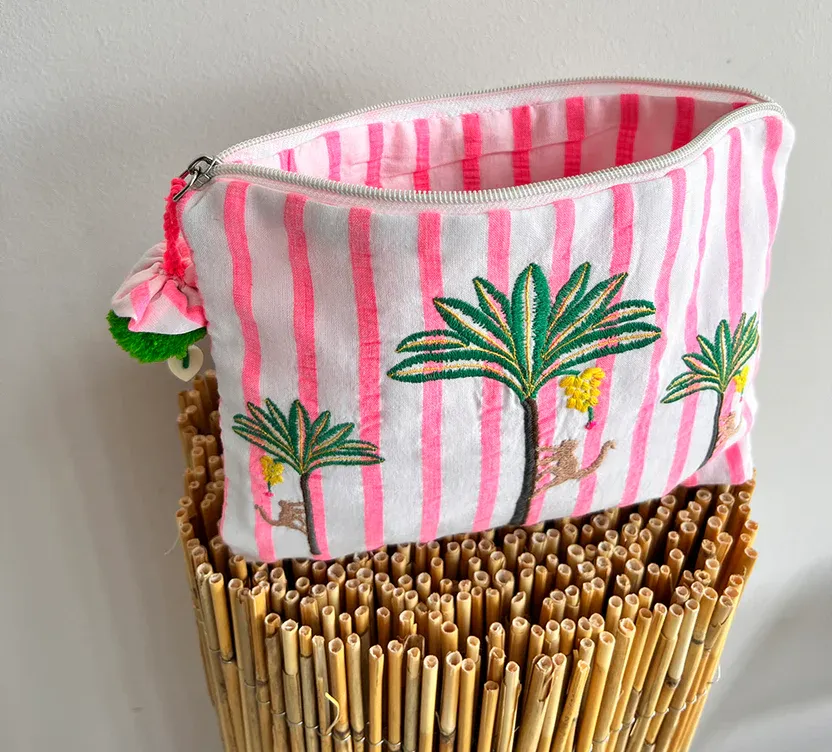 NM - Ortiga Pouch | Pink Palm
