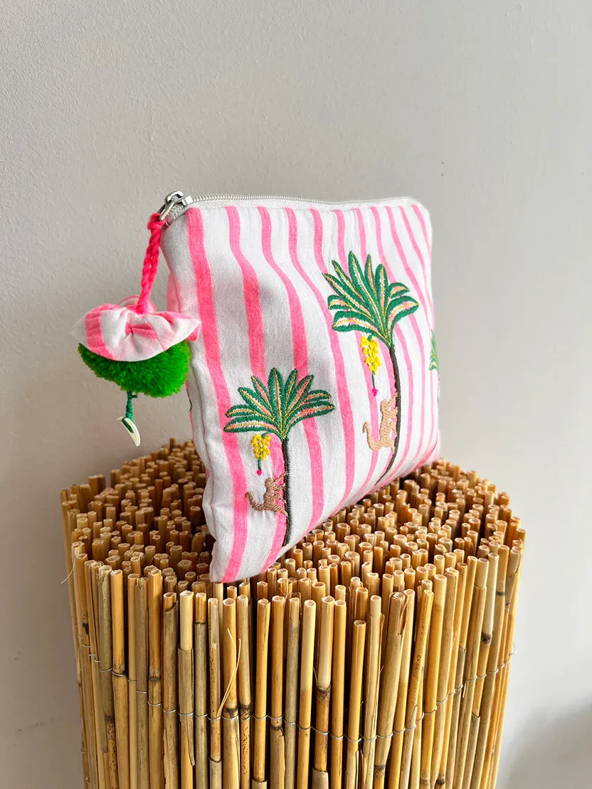 NM - Ortiga Pouch | Pink Palm