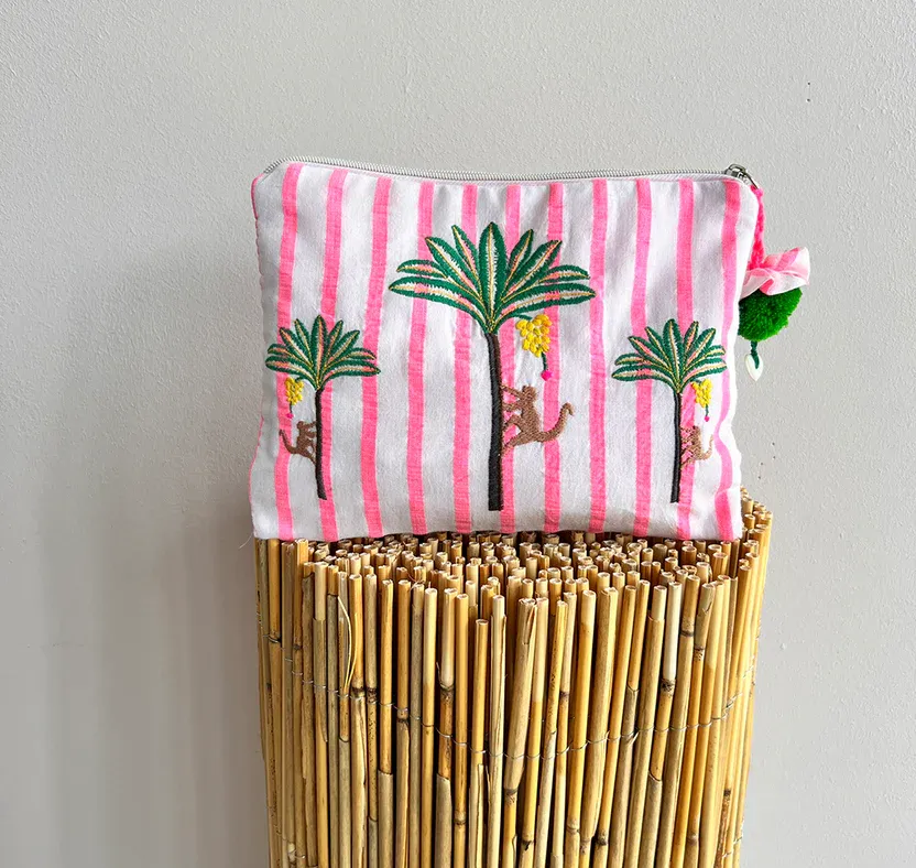NM - Ortiga Pouch | Pink Palm