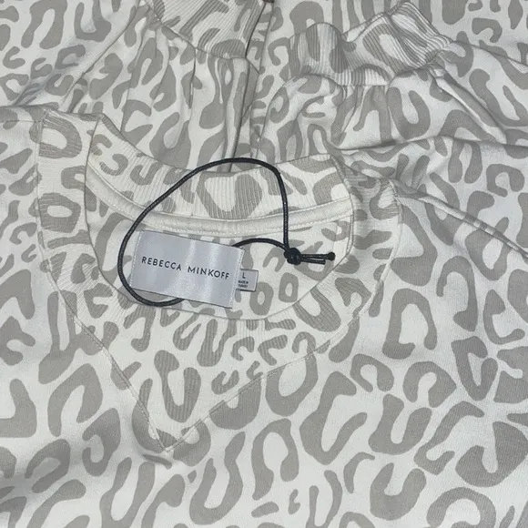 NWOT Rebecca Minkoff leopard animal print puff sleeve sweatshirt