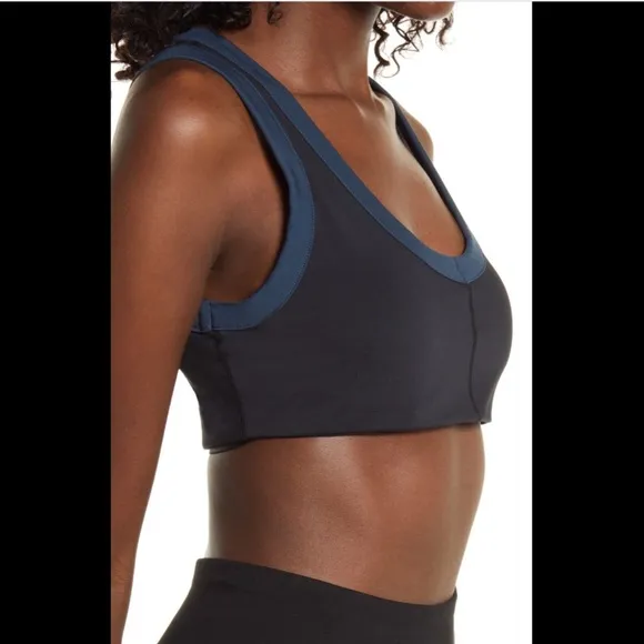 NWT‎ Free People FB Movement [ Small ] Rebel Sports Bra in Black/Navy