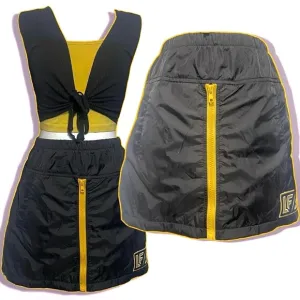 NWT LF brand black   yellow sporty mini skirt