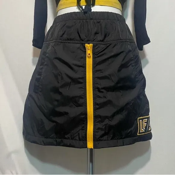 NWT LF brand black   yellow sporty mini skirt