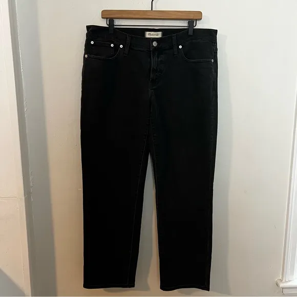 NWT MADEWELL- The Low Rise Perfect Vintage Straight Jean Lunar Wash Denim Dark