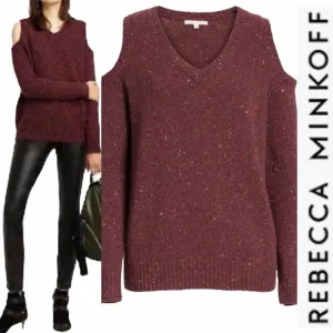 NWT Rebecca Minkoff Page Cold Shoulder Sweater L