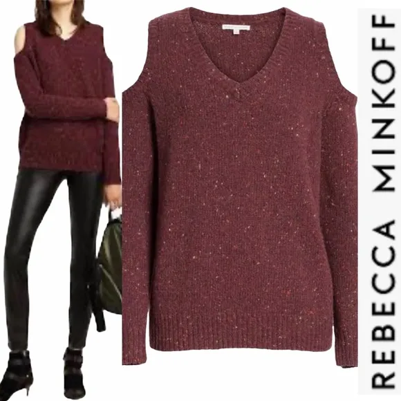 NWT Rebecca Minkoff Page Cold Shoulder Sweater L