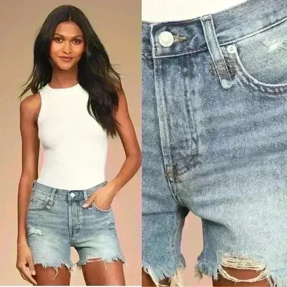 NWT Free People Makai High Waist Cutoff Distressed Shorts