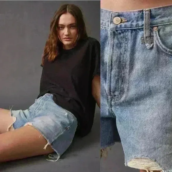 NWT Free People Makai High Waist Cutoff Distressed Shorts