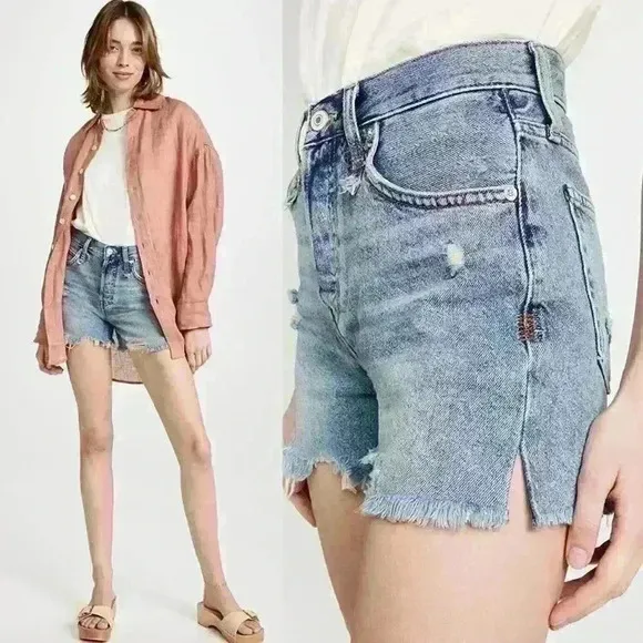 NWT Free People Makai High Waist Cutoff Distressed Shorts