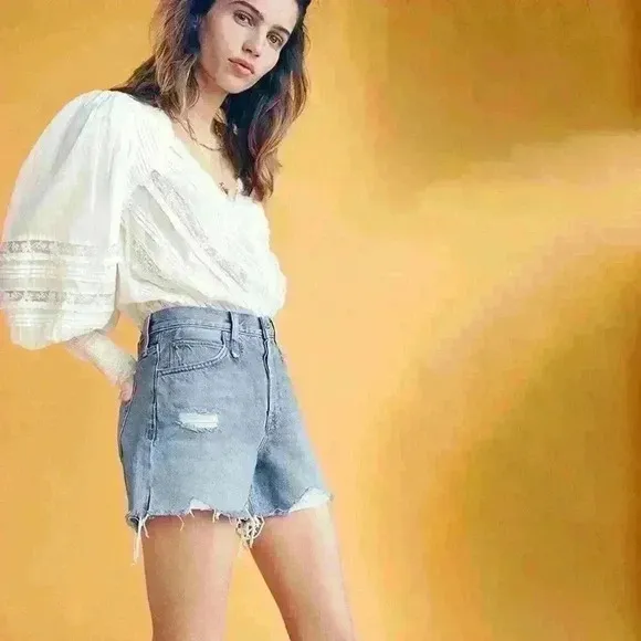 NWT Free People Makai High Waist Cutoff Distressed Shorts