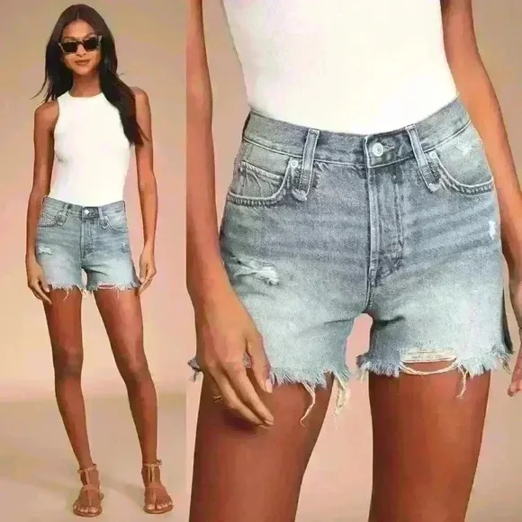 NWT Free People Makai High Waist Cutoff Distressed Shorts