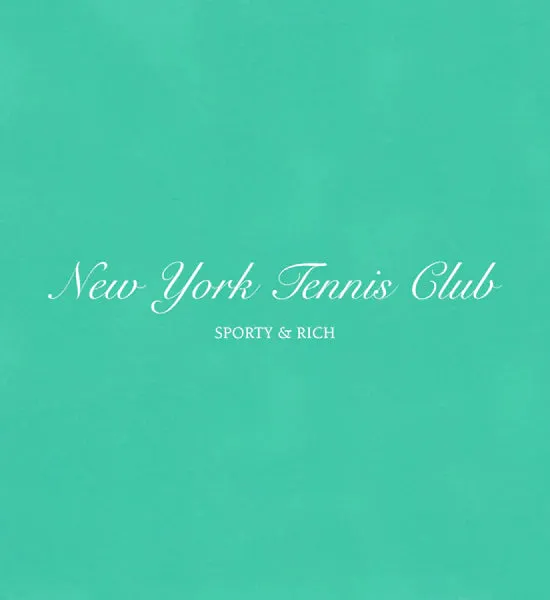 NY Tennis Club Cropped Crewneck - Caribbean