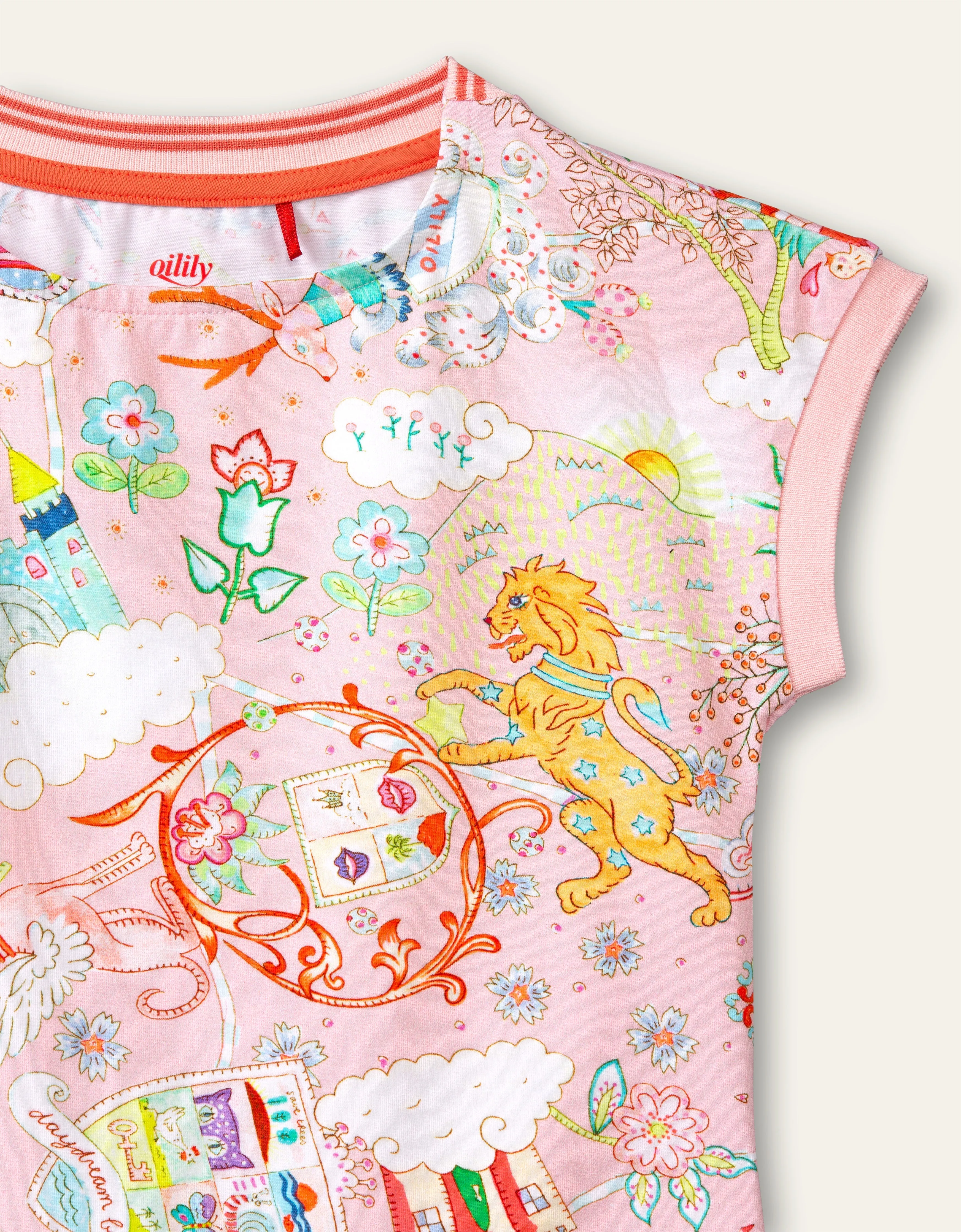 OILILY Castle in the Clouds Girls Pink T-Shirt - CLEARANCE SALE