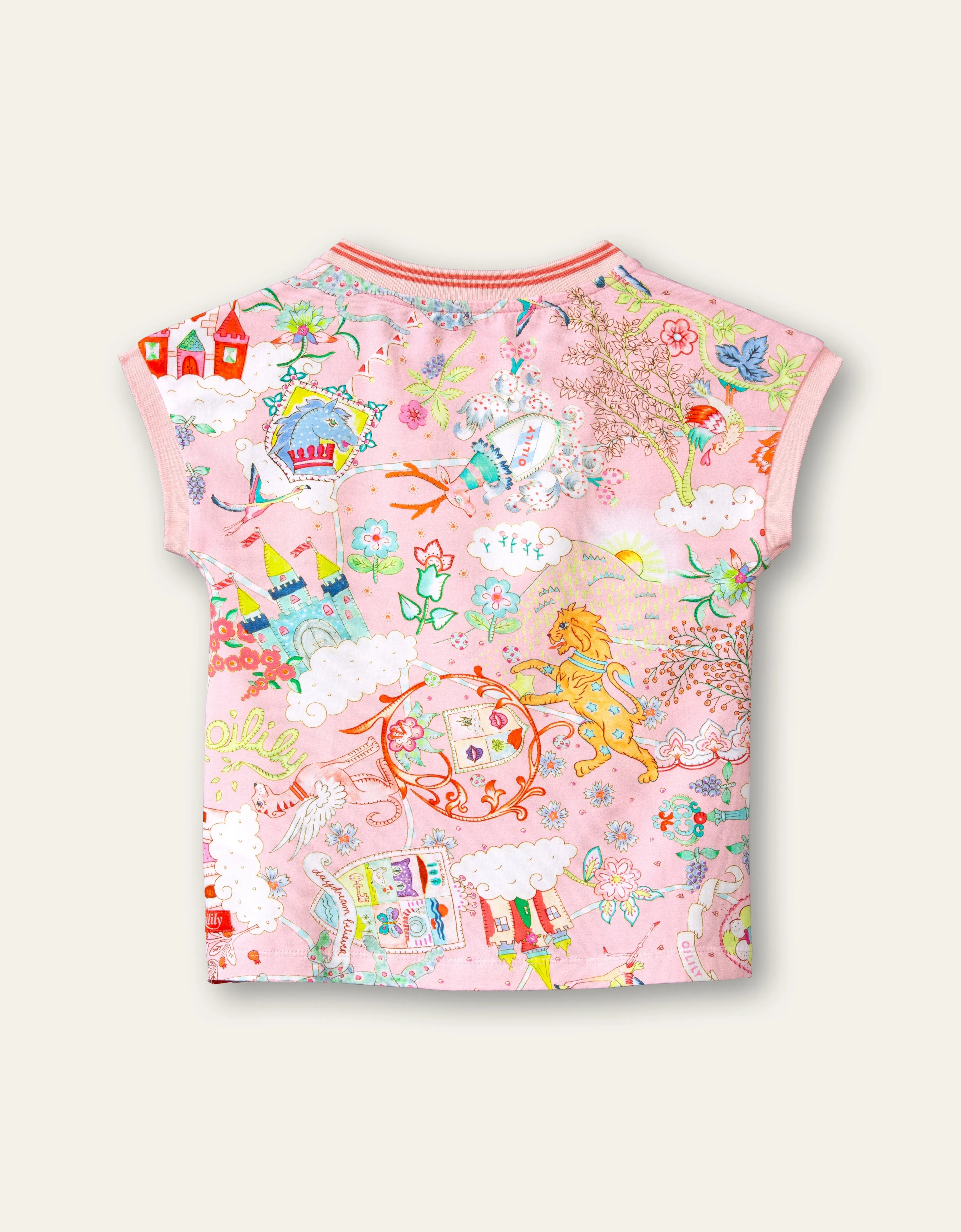OILILY Castle in the Clouds Girls Pink T-Shirt - CLEARANCE SALE