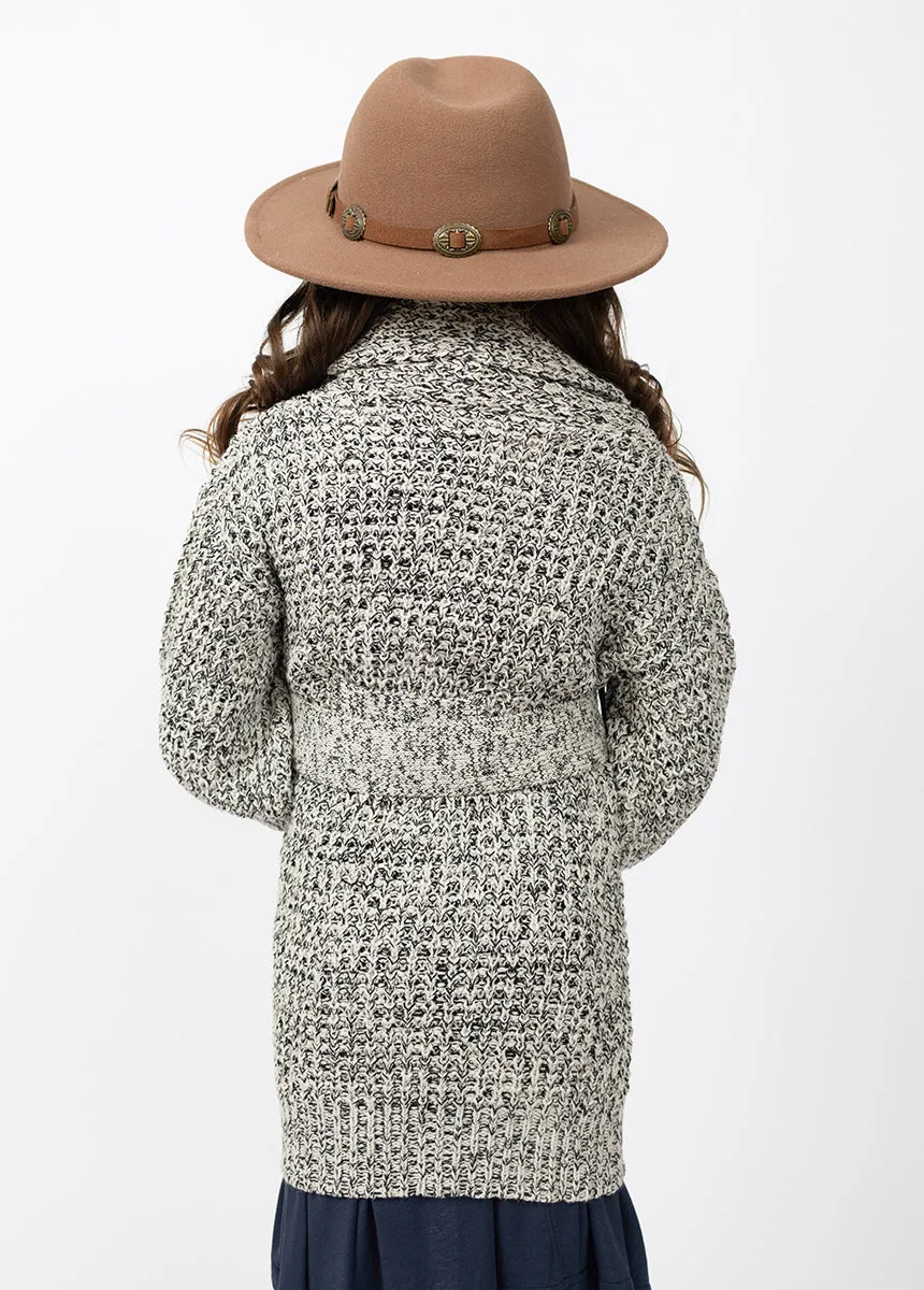 Orlagh Cardi in Cream Black Marl