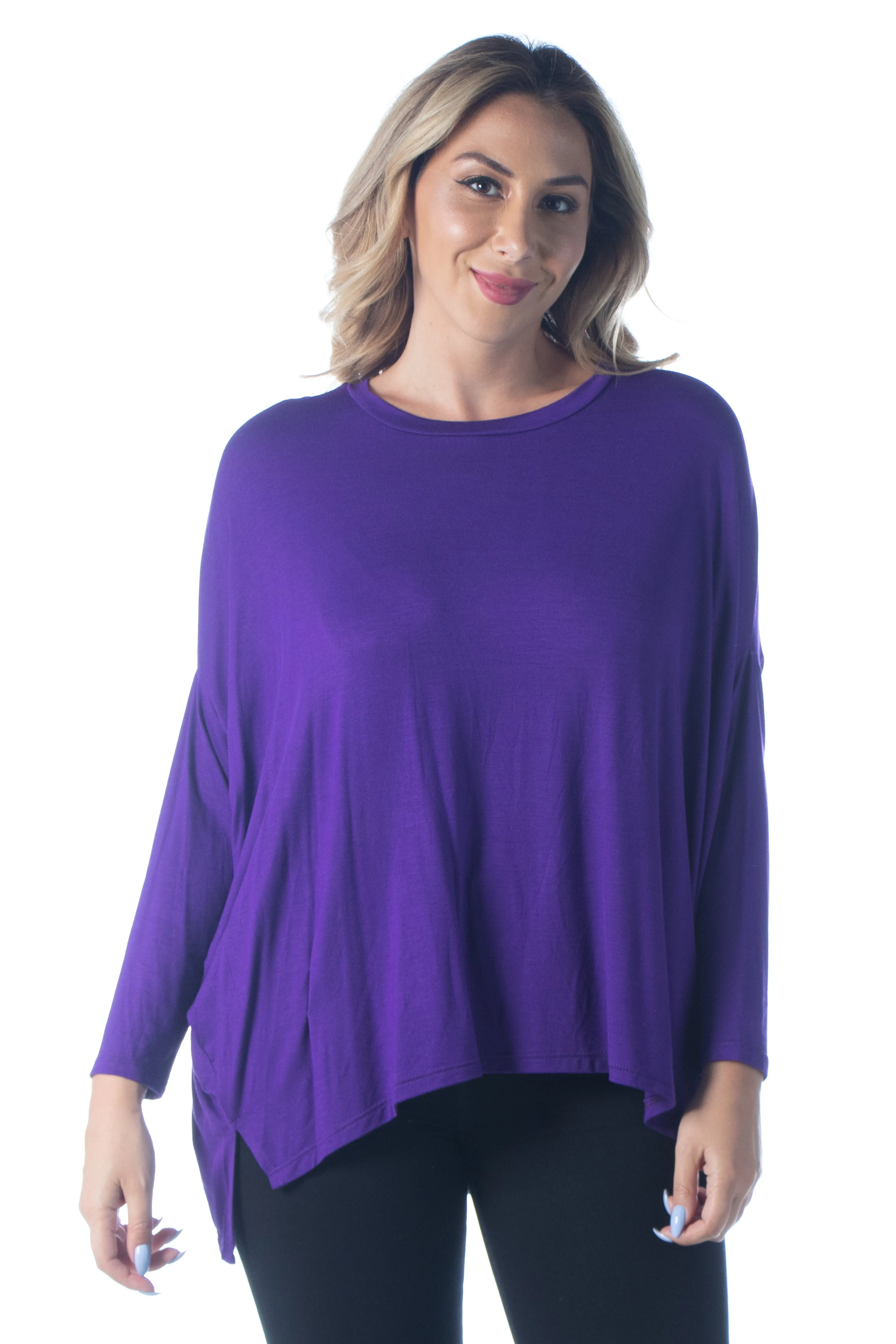 Oversized Long Sleeve Plus Size Dolman Top