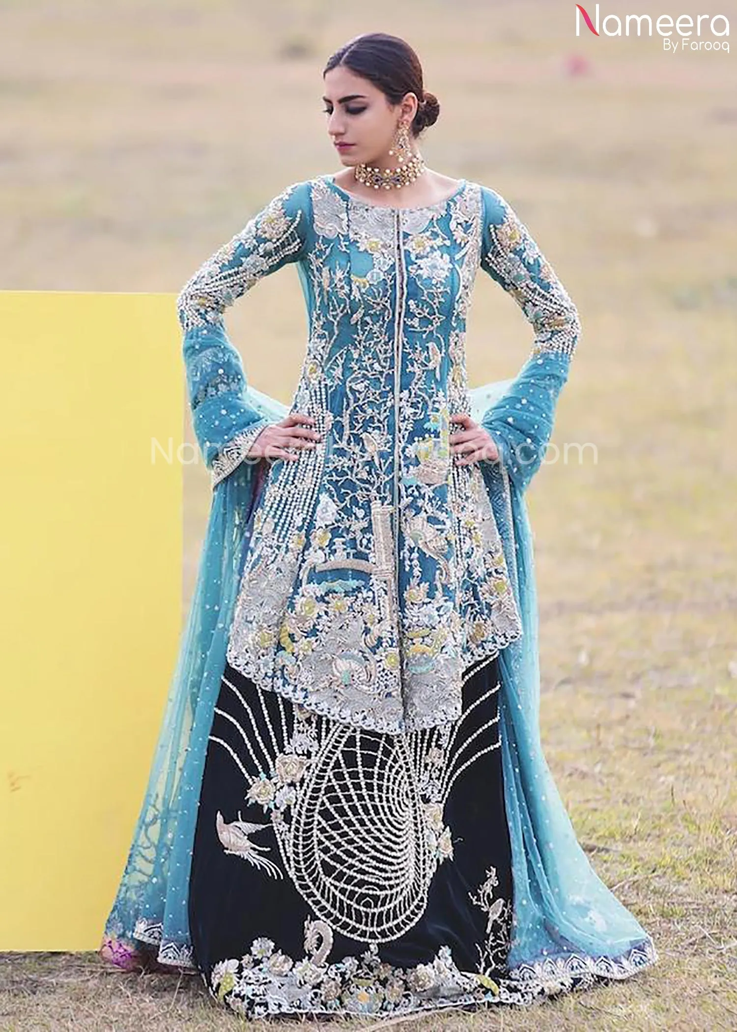 Pakistani Velvet Lehenga Bridal for Wedding 2021 #BR136