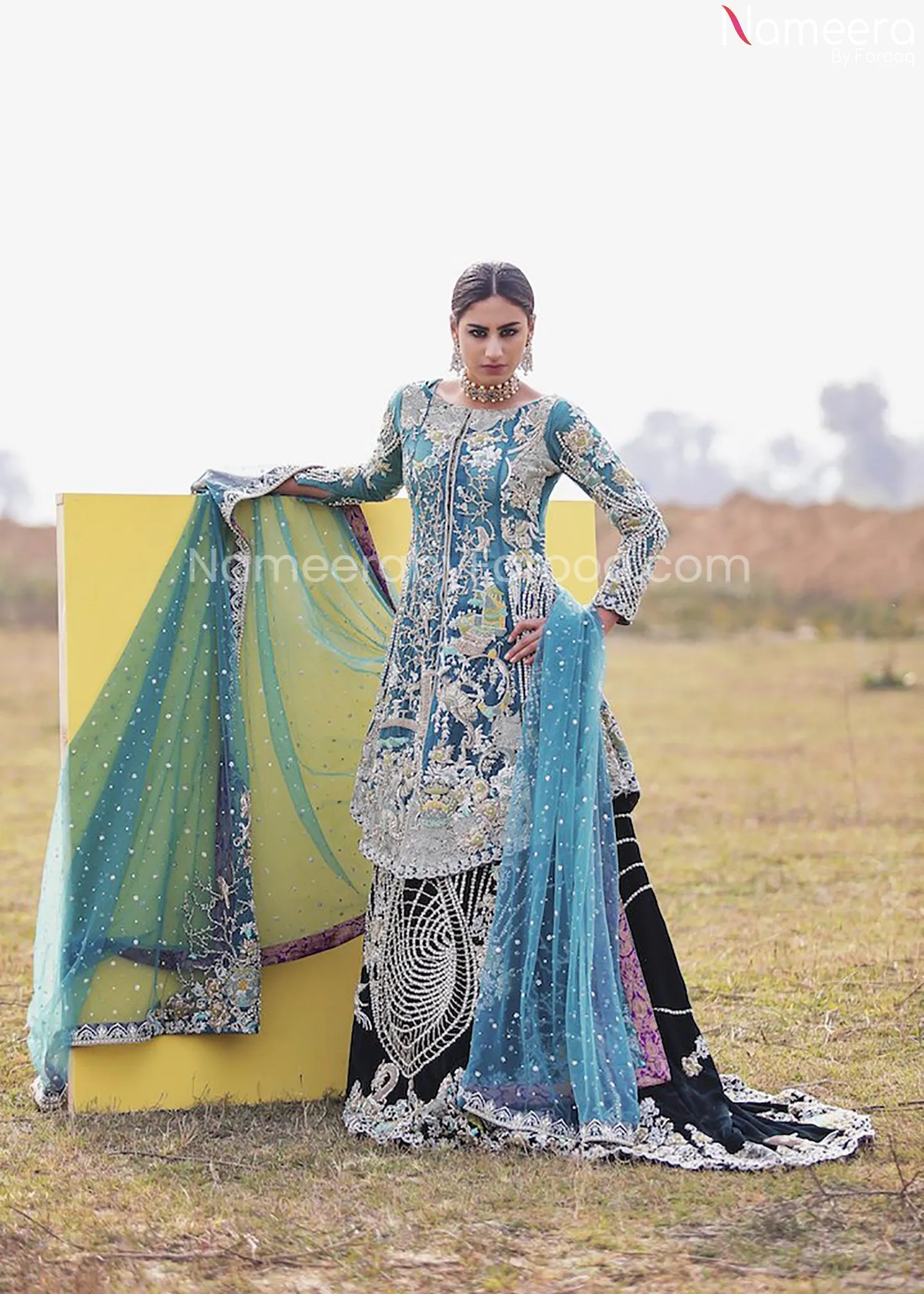Pakistani Velvet Lehenga Bridal for Wedding 2021 #BR136