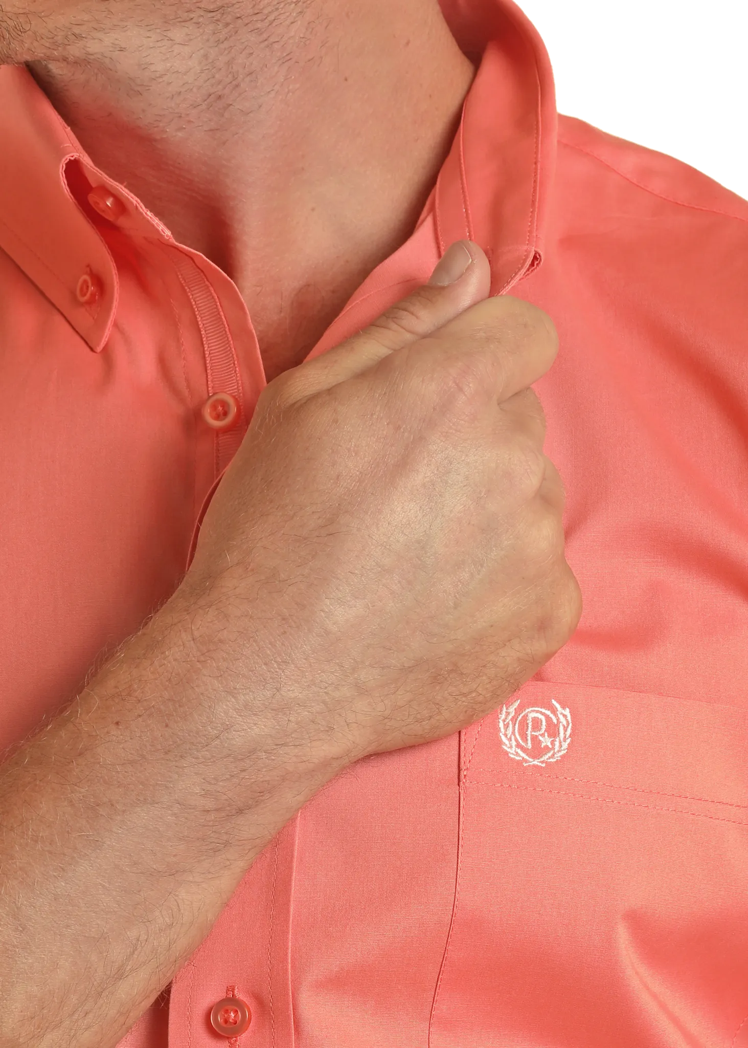 PANHANDLE MENS SHORT SLEEVE POPLIN BUTTON DOWN