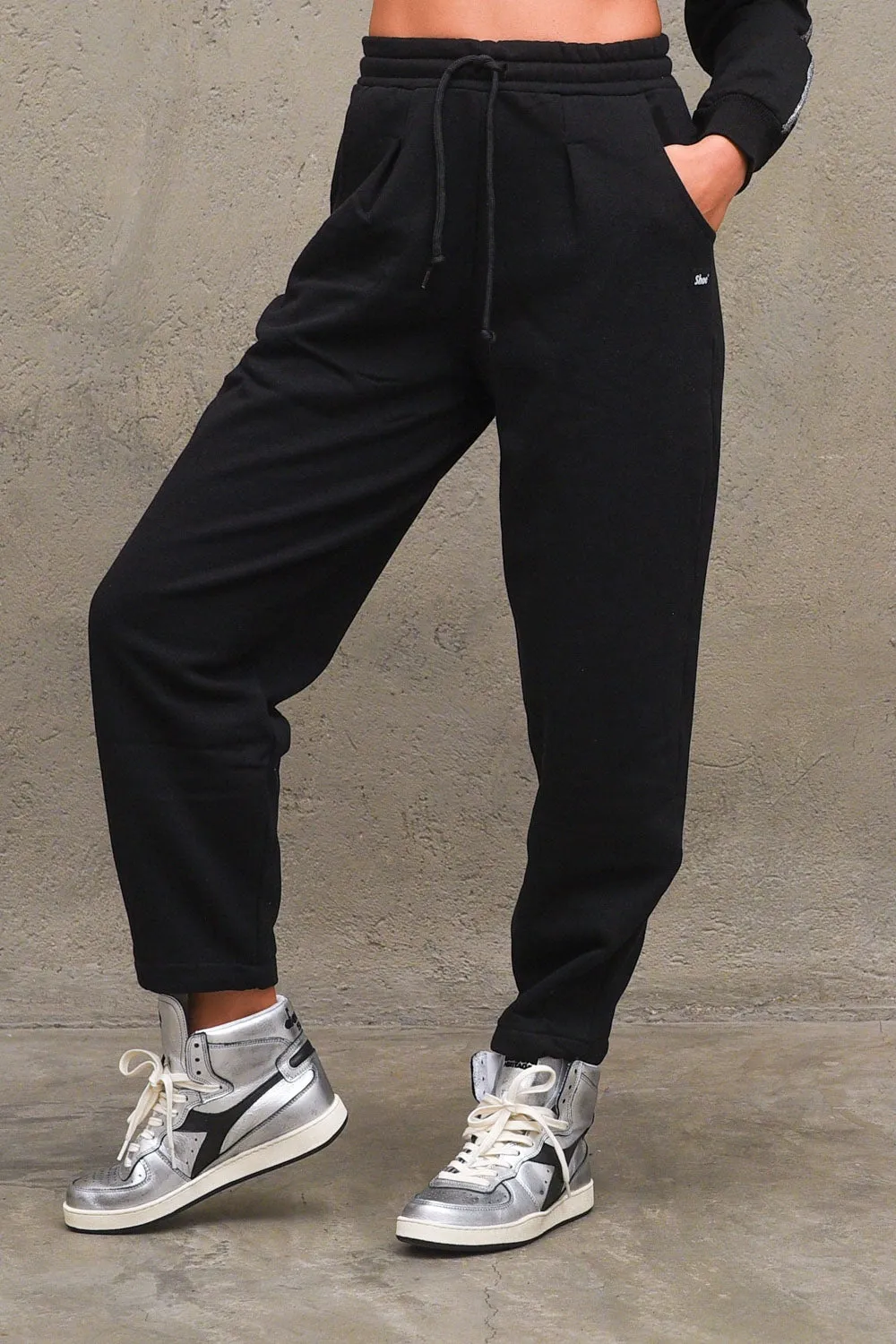 Pantalone Felpa Slouchy - Black