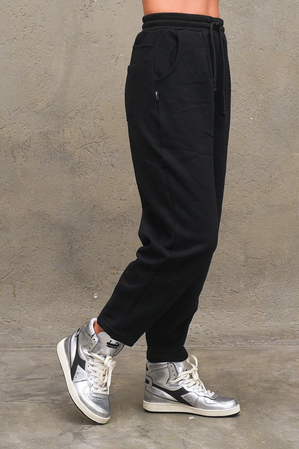 Pantalone Felpa Slouchy - Black