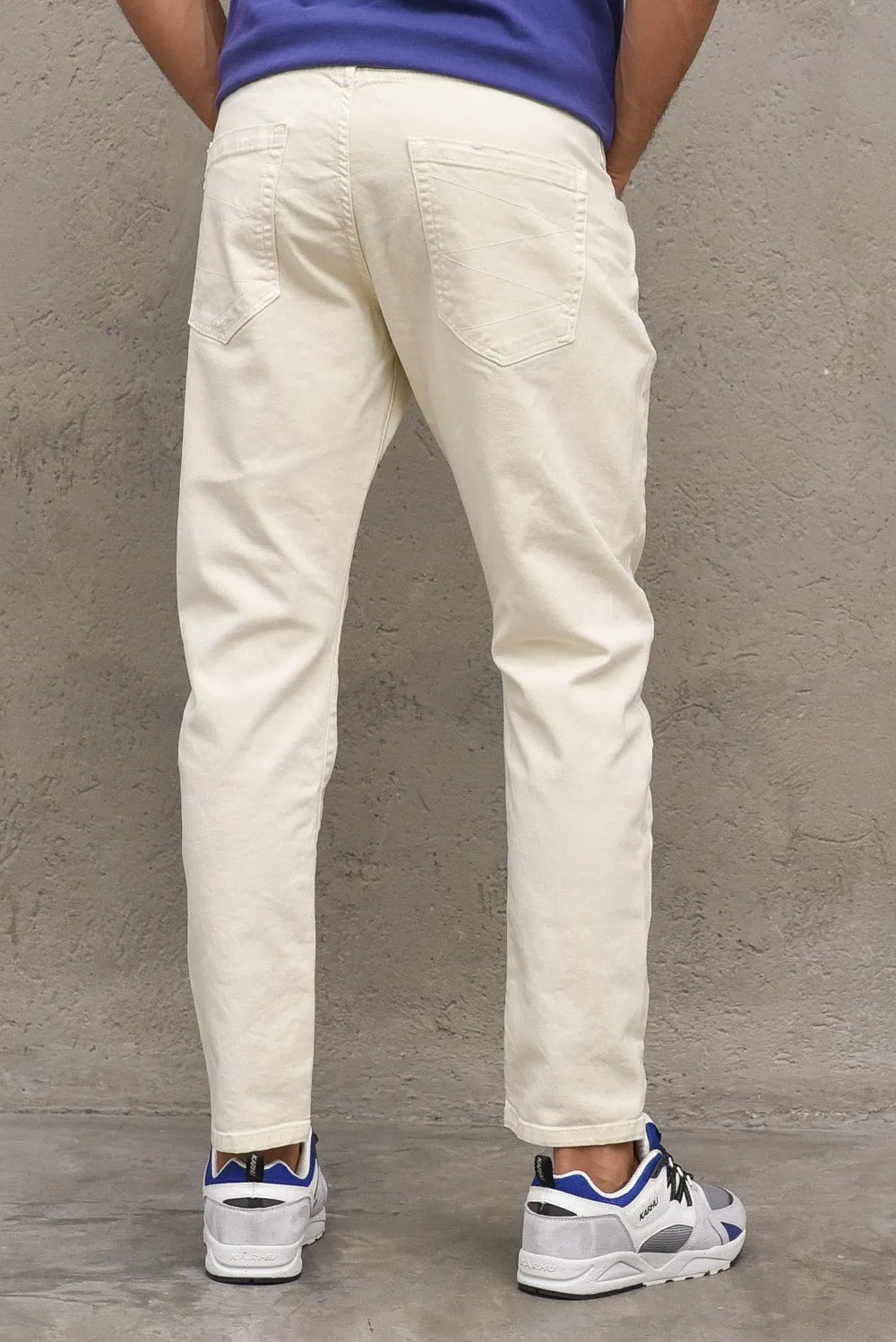 Pantalone Slim Rammendi - Latte