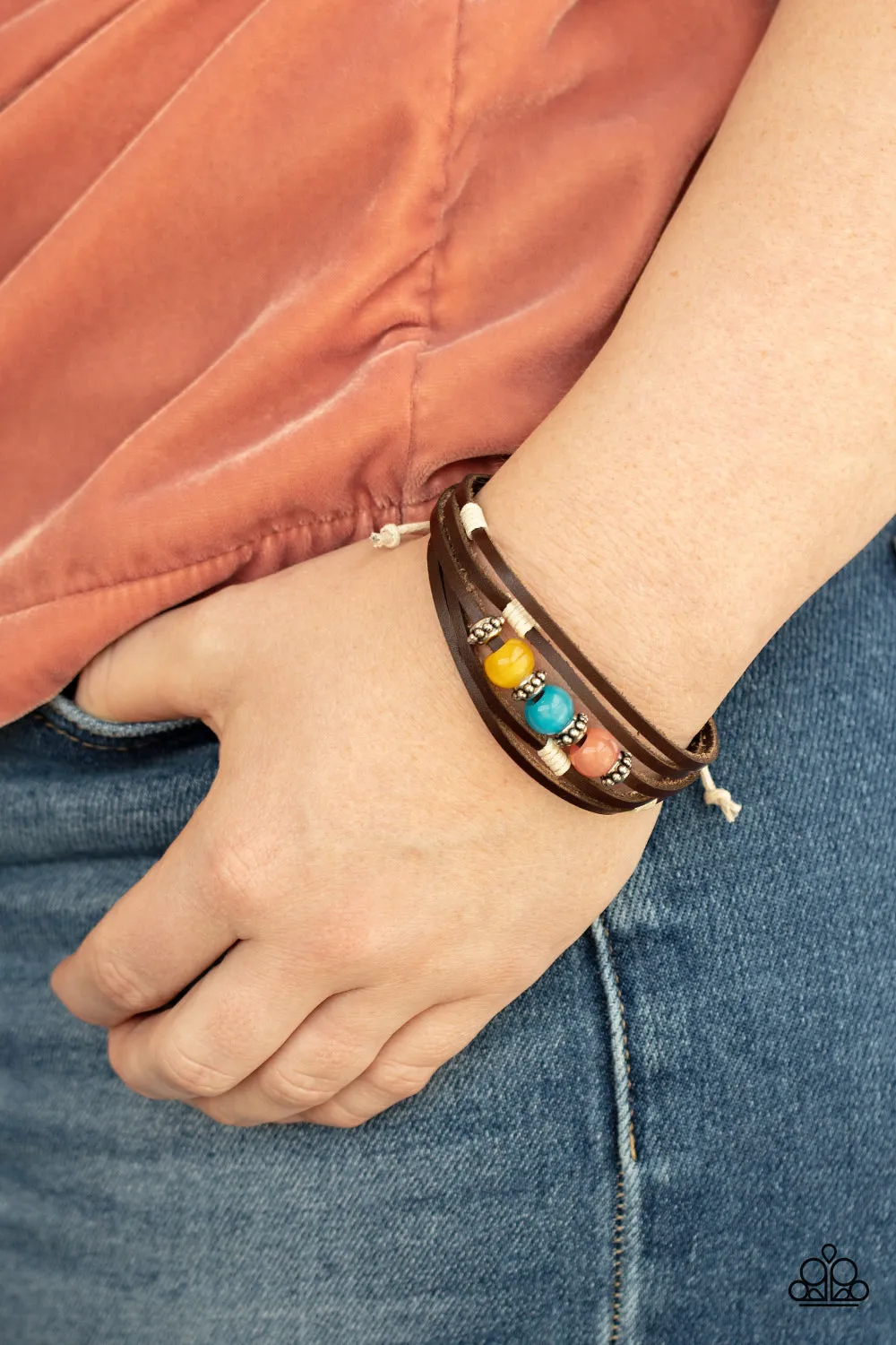 Paparazzi Homespun Radiance - Multi Leather Bracelet