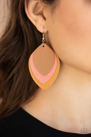 Paparazzi Light as a LEATHER - Multi Leather Earrings