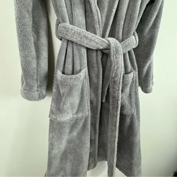 Parachute Classic Turkish Cotton Luxury Womens Robe Size M Gray