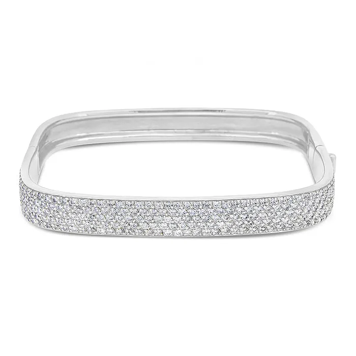 Pavé Square Shape Bangle