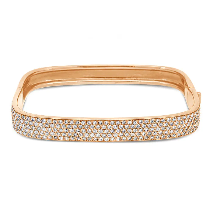 Pavé Square Shape Bangle